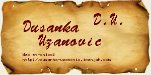 Dušanka Uzanović vizit kartica